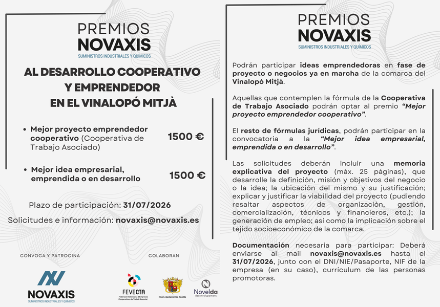 Premis al Desenvolupament Cooperatiu i Emprenedor del Vinalopó Mitjà